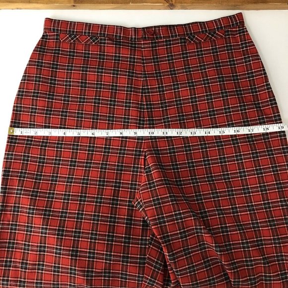 Plaid Red Women's Pants - Picture 12 of 12